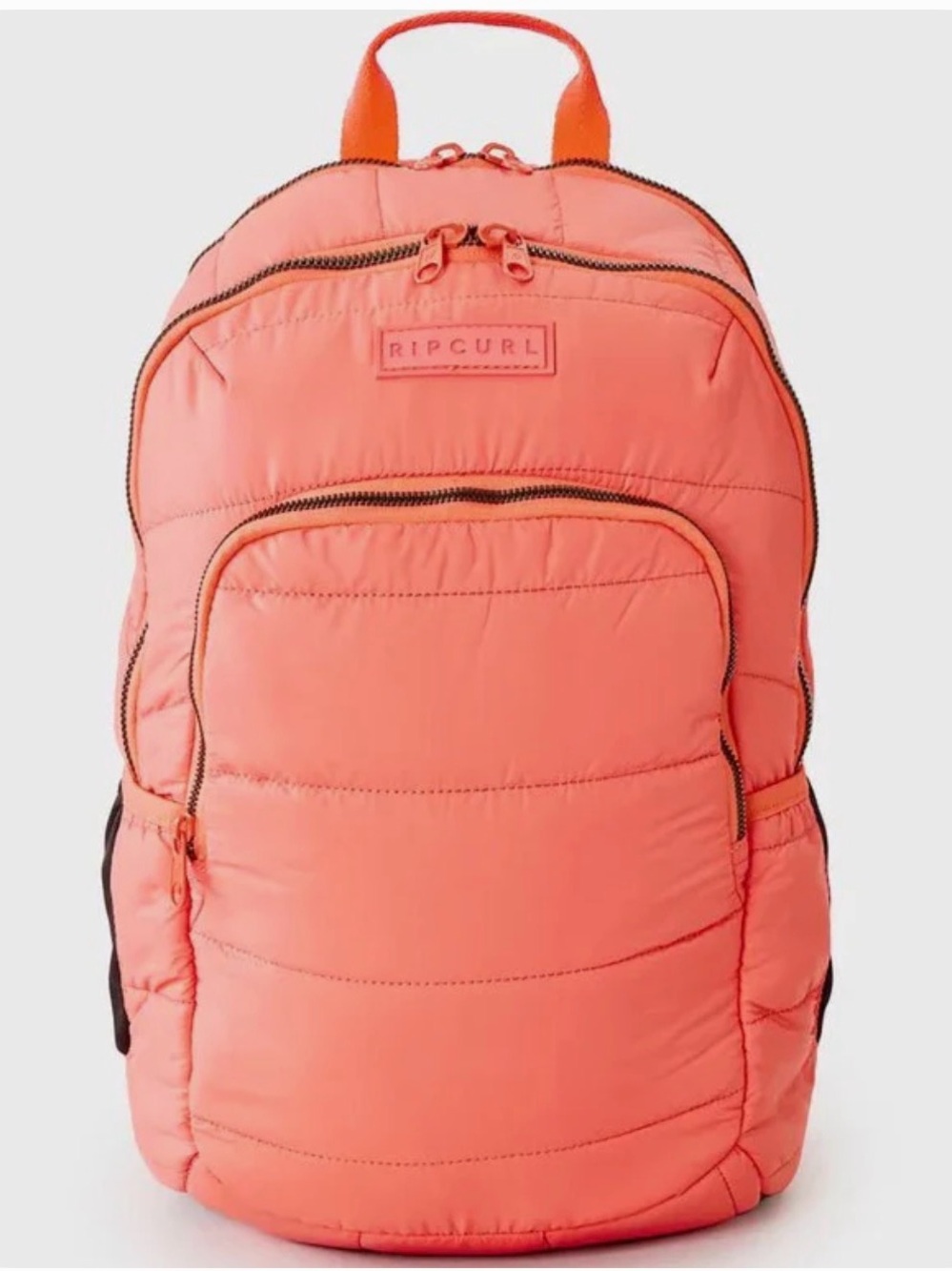 Rip Curl Coral Orange Quilted Backpack